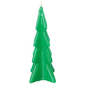 Oslo green Christmas candle 16 cm