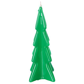 Vela navideña árbol Oslo verde 16 cm