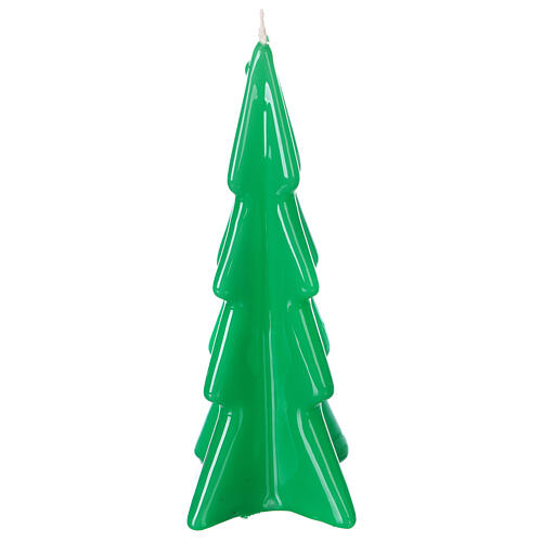 Vela navideña árbol Oslo verde 16 cm 1
