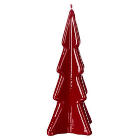 Oslo burgundy Christmas candle 16 cm