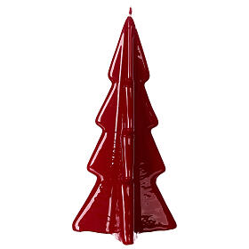 Oslo burgundy Christmas candle 16 cm