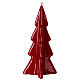 Vela navideña árbol Oslo burdeos 16 cm s2