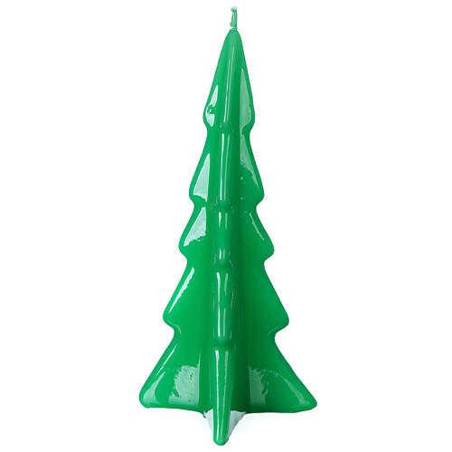 Świeczka bożonarodzeniowa drzewo Oslo kolor zielony, h 20 cm 3