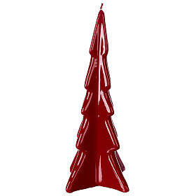 Oslo burgundy Christmas candle 20 cm