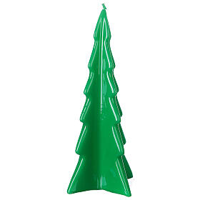 Oslo green Christmas candle 26 cm