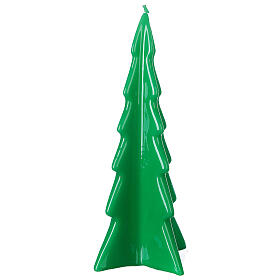 Świeczka bożonarodzeniowa drzewo Oslo zielony kolor, h 26 cm