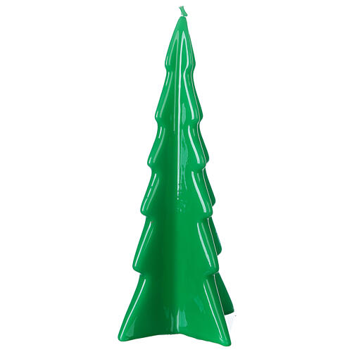 Świeczka bożonarodzeniowa drzewo Oslo zielony kolor, h 26 cm 1
