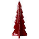 Vela navideña árbol Oslo burdeos 26 cm s3