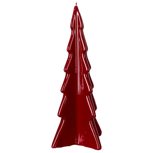 Candela natalizia albero Oslo bordeaux 26 cm 1