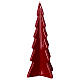 Candela natalizia albero Oslo bordeaux 26 cm s1