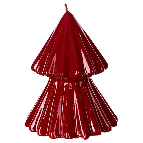 Christmas tree candle in Tokyo burgundy 12 cm 2