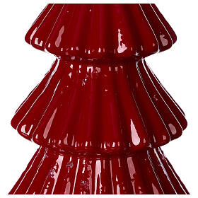 Pine tree candle in Tokyo burgundy 17 cm