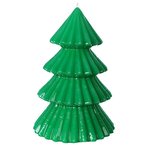 Vela navideña árbol Tokyo verde 23 cm 1
