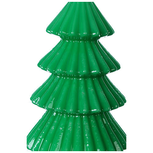 Świeczka bożonarodzeniowa kolor zielony drzewo Tokyo h 23 cm 2