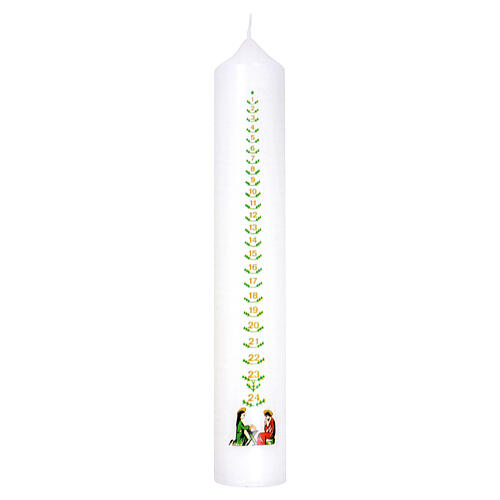 Advent candle, 24 days, Holy Family, 300x50 mm 1