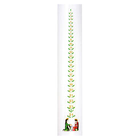 Advent candle 24 days Nativity 300x50 mm