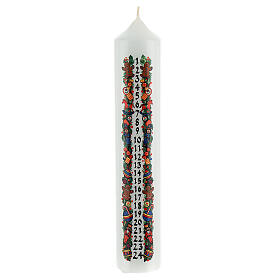 Advent candle Christmas theme 24 days 265x50 mm