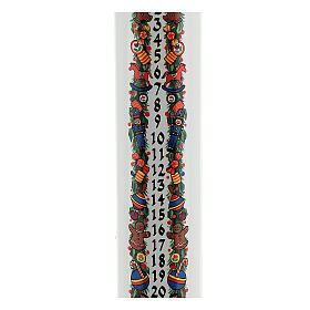 Advent candle Christmas theme 24 days 265x50 mm