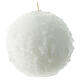Candle, white snow ball, 100 mm, set of 4 s2
