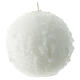 Bougie boule de neige blanche 100 mm 4 pcs s2