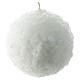 White snow ball candle, 80 mm, set of 4 s2