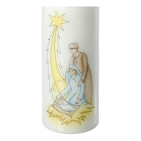 Nativity candle with shooting star 165x60 mm