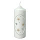 Christmas candle, golden and silver stars, 165x60 mm s1