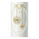 Christmas candle golden stars bows165x60 mm s2