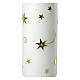 Christmas candle with golden stars 200x80 mm s2