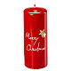 Red shiny candles set of 2, Merry Christmas, 150x60 mm s3