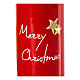 Bougie Merry Christmas rouge étoiles 2 pcs 150x60 mm s2
