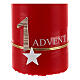 Adventskerze rot Set aus 4 Kerzen, 10x4 cm s2