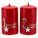 Adventskerze rot Set aus 4 Kerzen, 10x4 cm s3