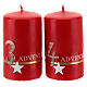 Adventskerze rot Set aus 4 Kerzen, 10x4 cm s4