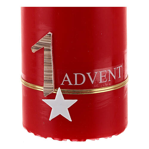 Red Advent candle set of 4 2