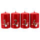 Red Advent candle set of 4 s1