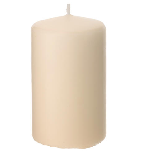Candela Natale bianca stelle glitter 2 pz 100x60 mm 3