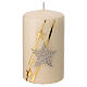 Candela Natale bianca stelle glitter 2 pz 100x60 mm s2