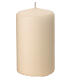 Candela Natale bianca stelle glitter 2 pz 100x60 mm s3