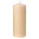 Ivory candles with glittered Christmas tree 2 pcs 150x60 mm s4