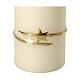 Ivory candles with golden stars band 2 pcs 100x60 mm s2