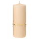 Ivory Christmas candles, set of 2, golden stars, 150x60 mm s3