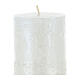 Perlweiße Kerze mit Schnee-Effekt, 4 Stck, 80 x 60 mm s2
