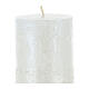 Pearly white candles with snow effect, set of 4, 80x60 mm s2