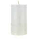 Pearly candles with snow effect, set of 4, 110x60 mm s2