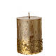 Golden satin Christmas candles 4 pieces, 80x60 mm s2