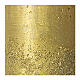 Gold Christmas candles satin glitter 4 pcs 80x60 mm s2