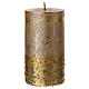 Velas cilindro oro satinado Navidad 4 piezas 110x60 mm s2