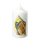 Nativity candle colored design 4 pcs 120x60 mm s1