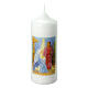 Candle with embossed Holy Family and comet, 150x60 mm s1